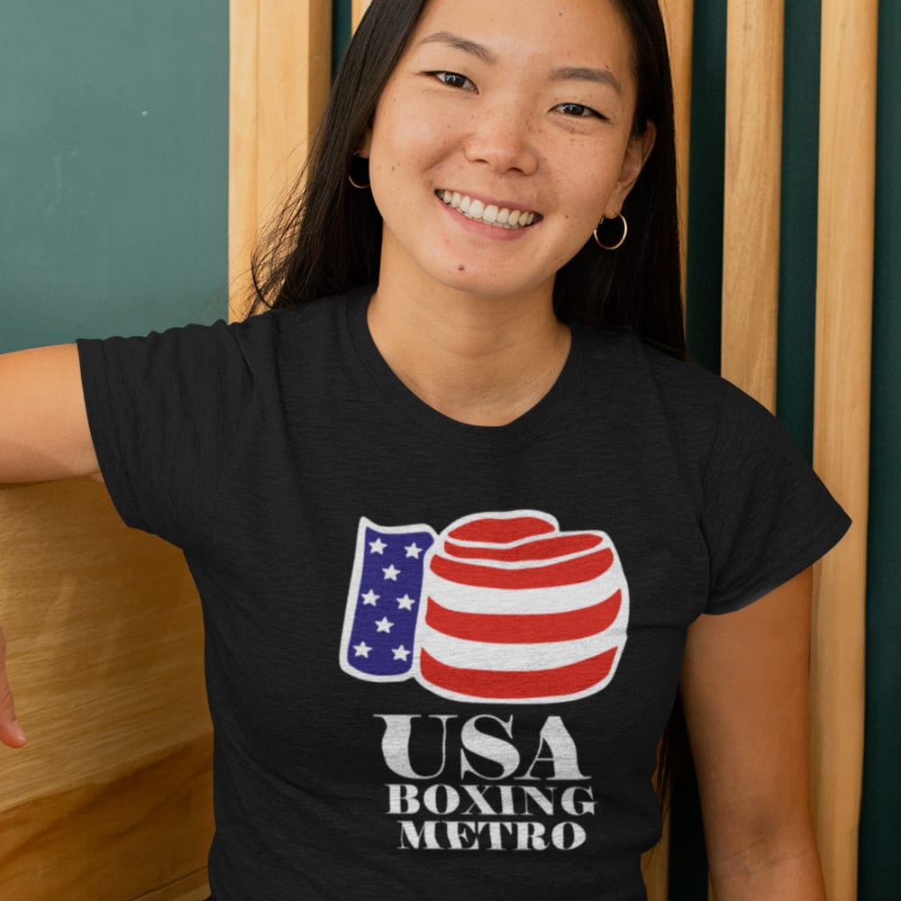 USA Boxing Metro, Women's T-Shirt, White Logo