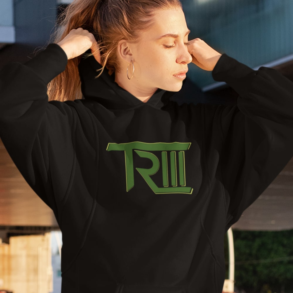 Thomas Reed "TR III" - Women's Hoodie, Green Logo