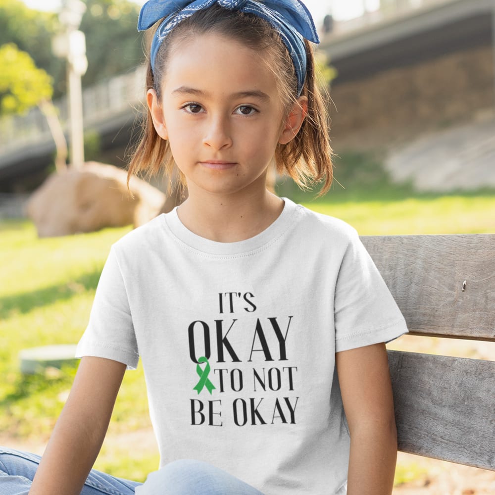 It’s OKAY To Not Be OKAY by Autumn MacDougal Youth T-Shirt, Black Logo