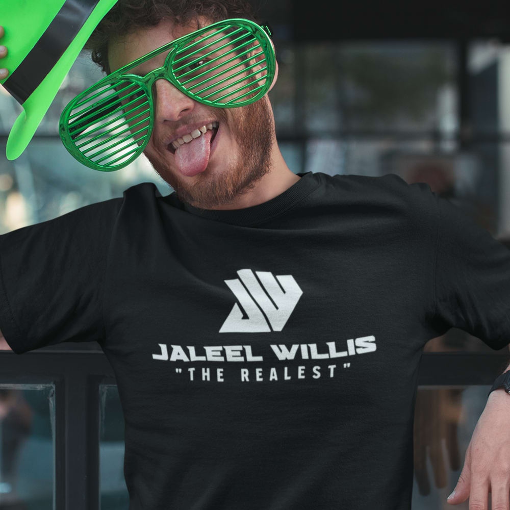 The Realest by Jaleel Willis Men's T-shirt, All White Logo