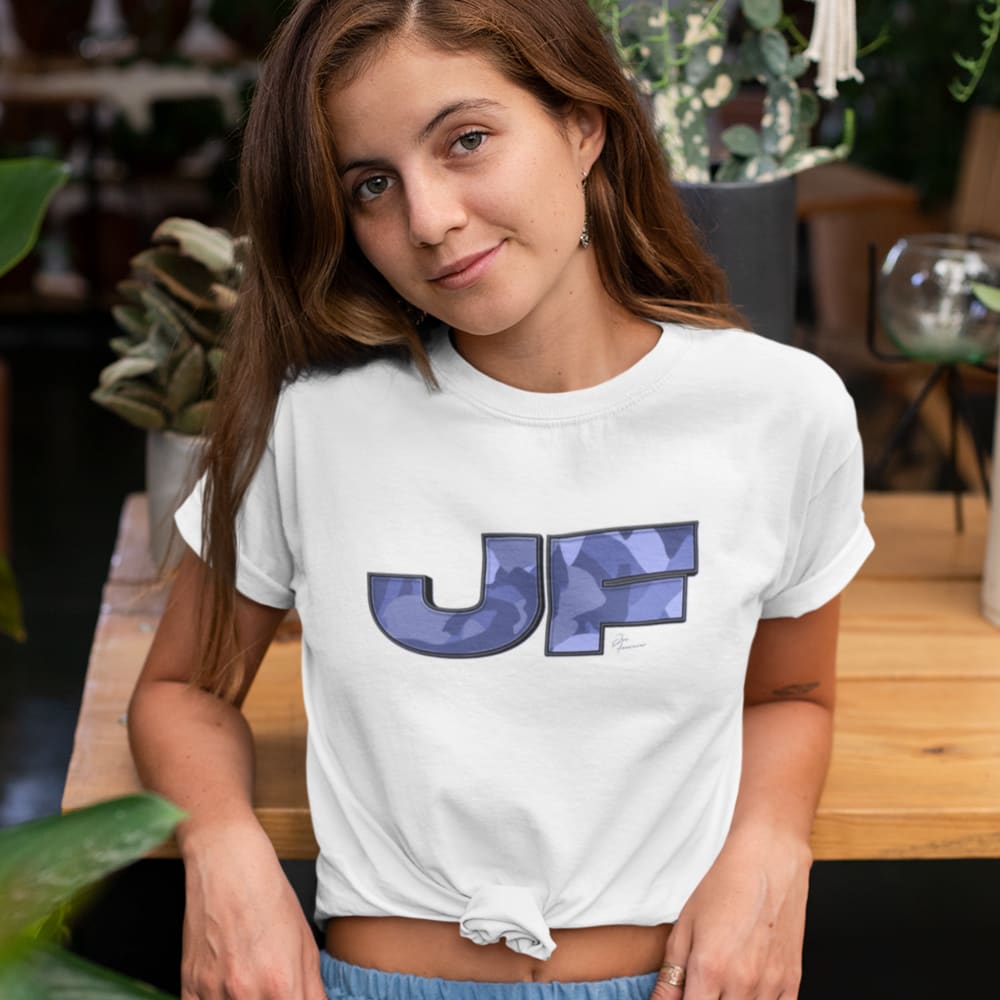 JF by Joe Fournier, Women's T-Shirt, Blue Camo Logo