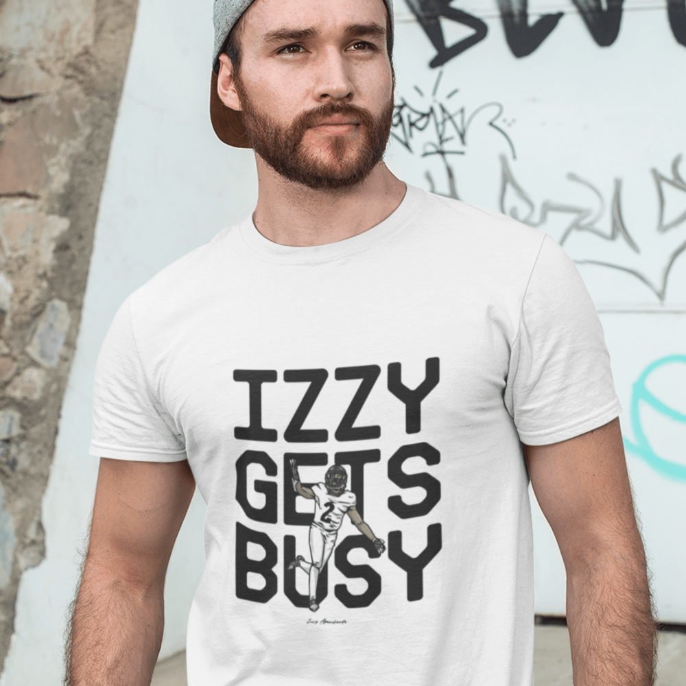 "Izzy Gets Busy" by Izzy Abanikanda, T-Shirt