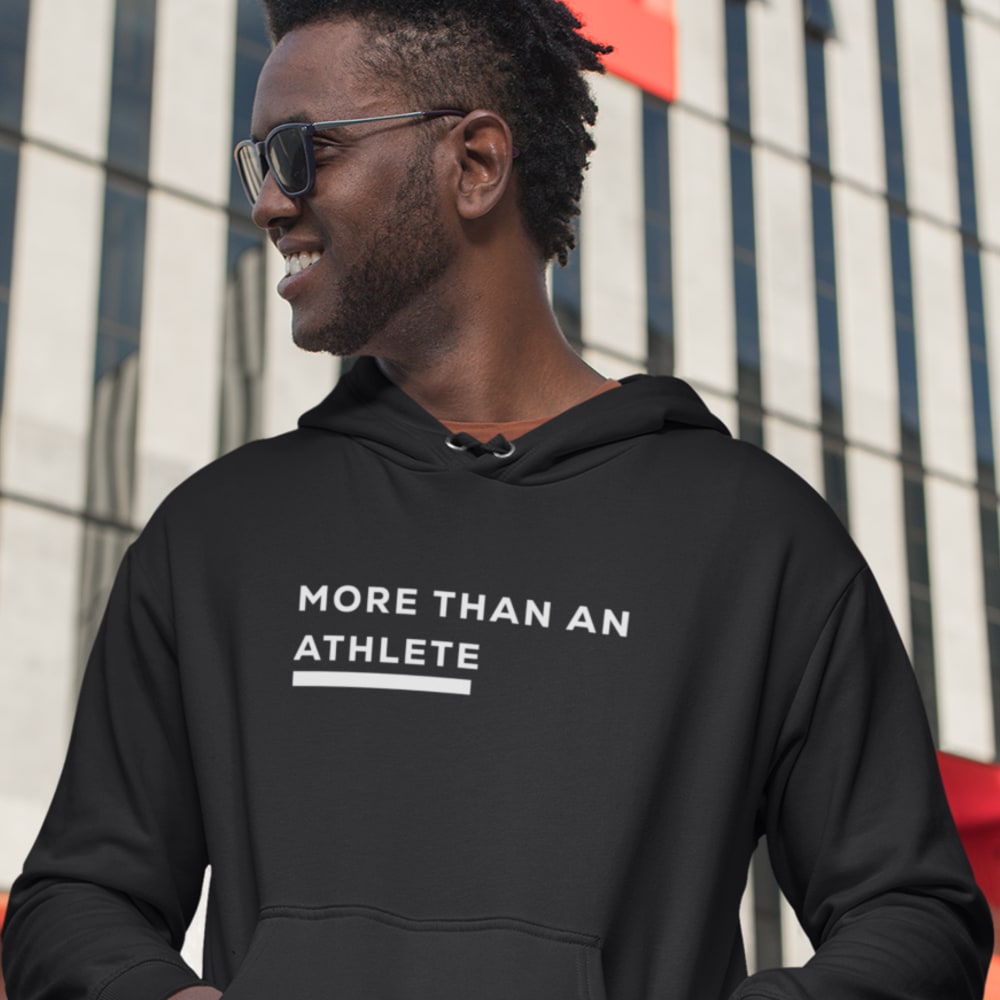 More Than An Athletes by Martin Vorster Unisex Hoodie, White Logo