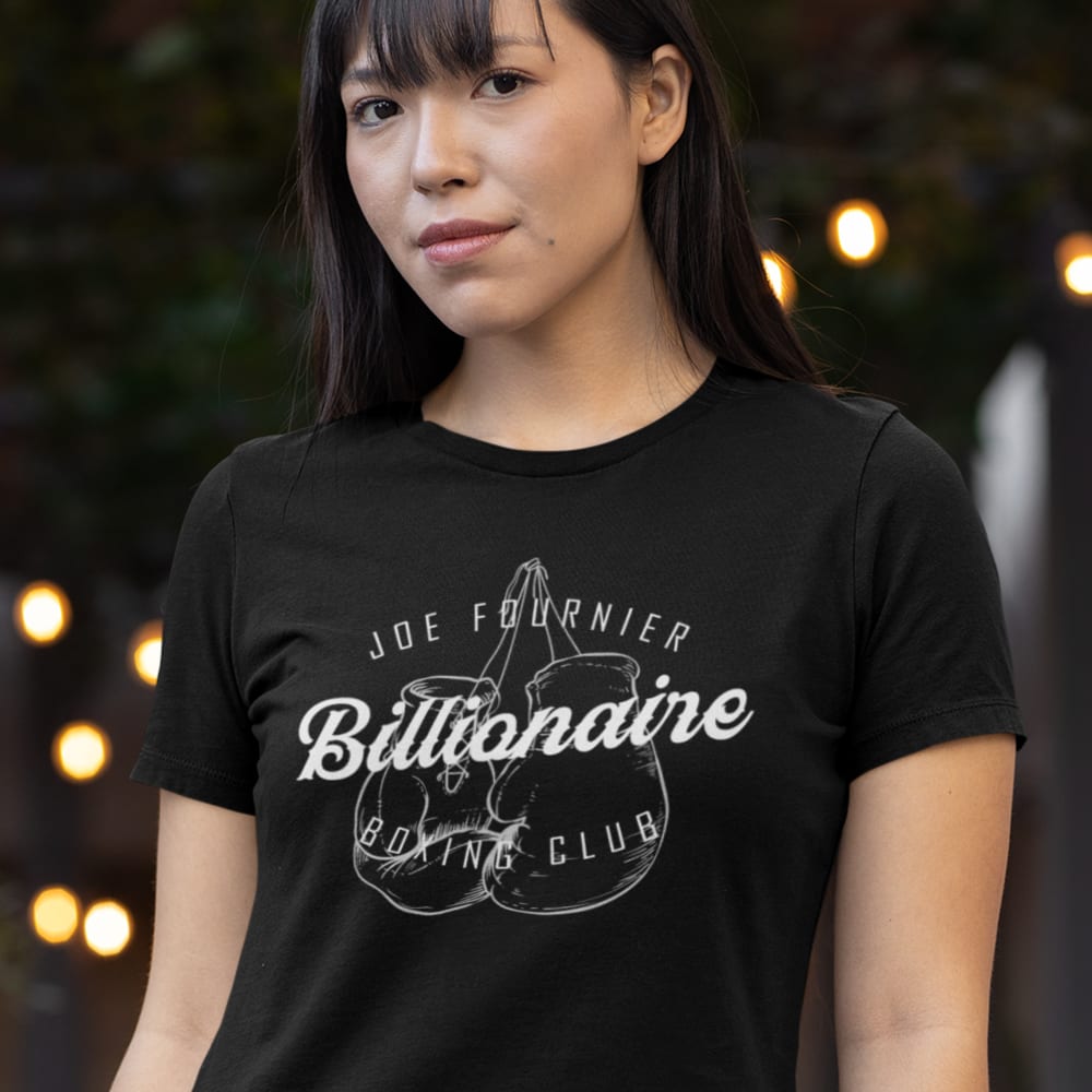 Billionaire Boxing Club by Joe  Fournier Women's T-Shirt, Black Logo