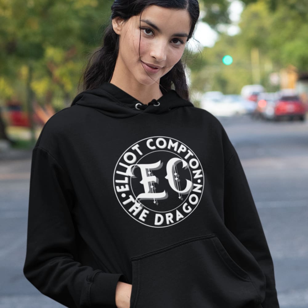 E.C by Elliot Compton Unisex Hoodie, White Logo