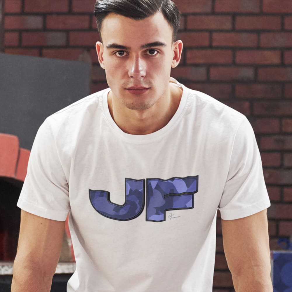 JF by Joe Fournier, Men's T-Shirt, Blue Camo Logo