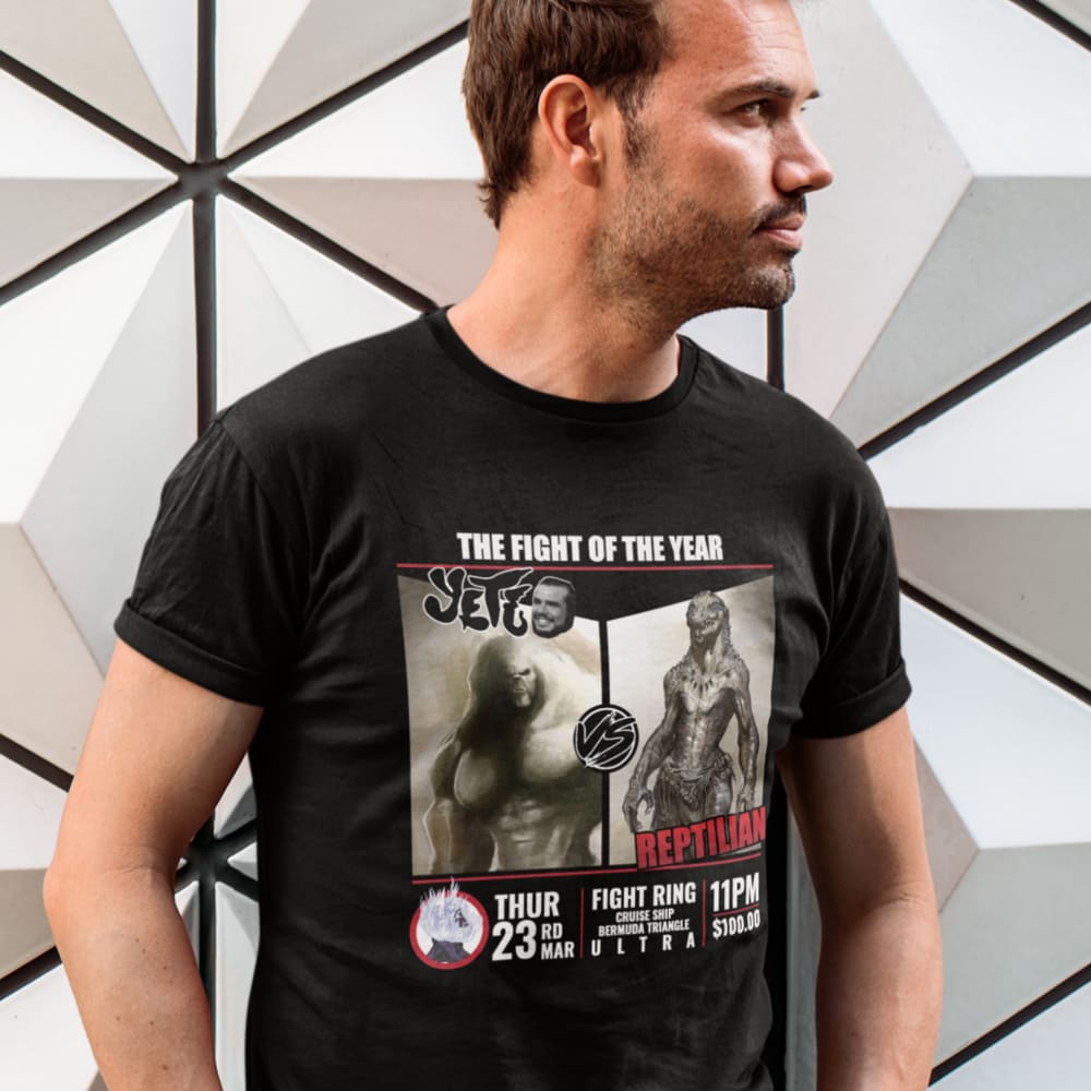 The Fight of the Year Joshua Bredl Men's T-Shirt, White Logo