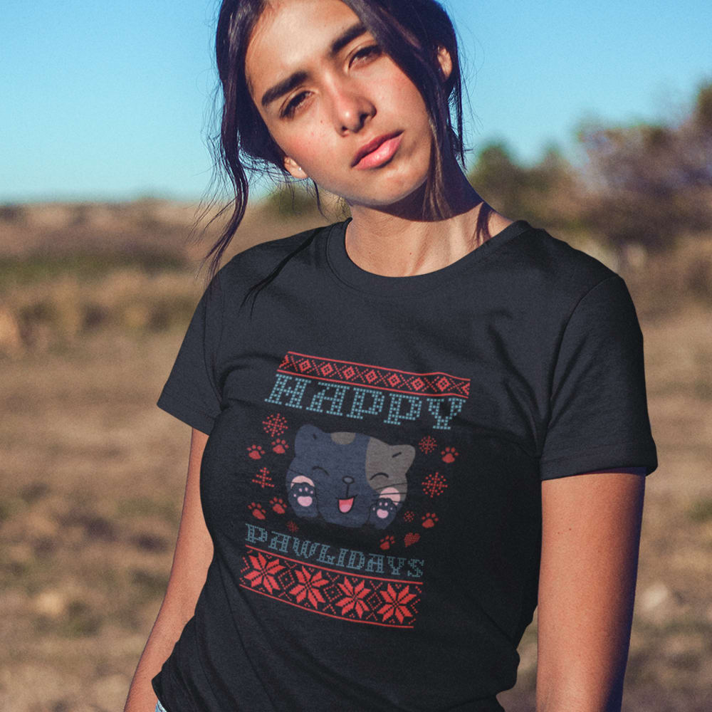  Happy Pawlidays by Kaytlin Neil Women's T-Shirt