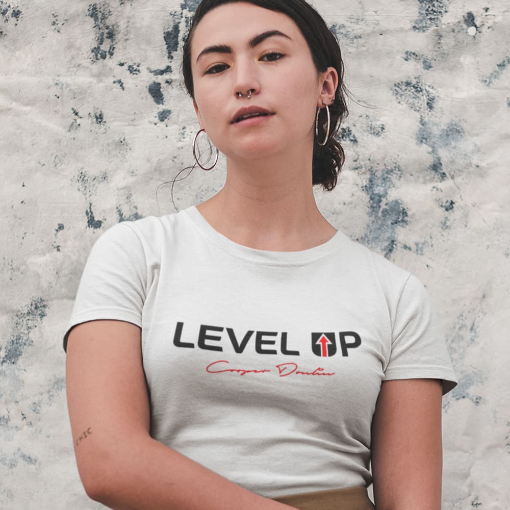 Level Up with Signature Cooper Donlin Women's T-Shirt, Black Logo