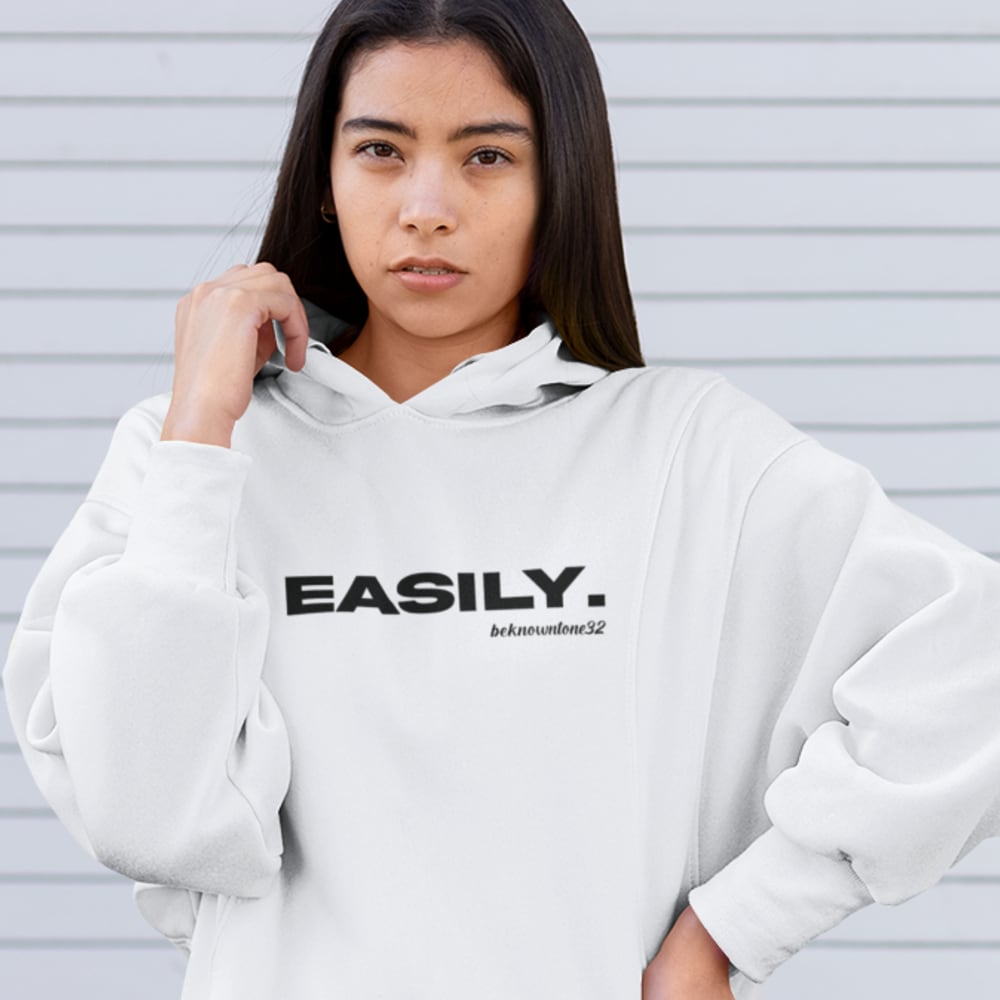 "Easily" Beknowntone by Anthony Mathis Unisex Hoodie, Black Logo