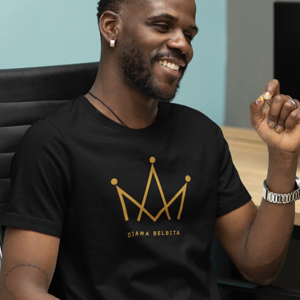 The Crown by Diana Belbita Men's T-Shirt, Gold Logo