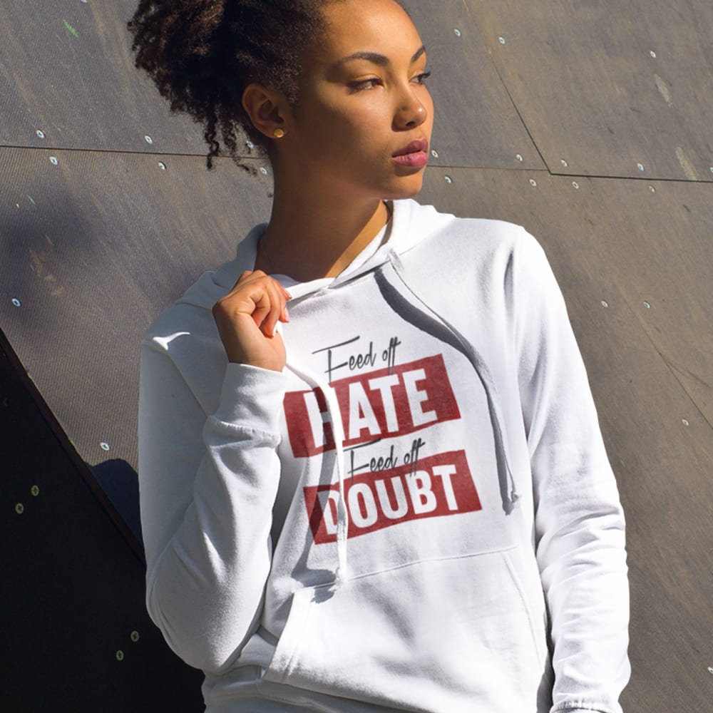 Thomas Reed "Feed off Hate, Feed off Doubt" - Women's Hoodie, Black Logo