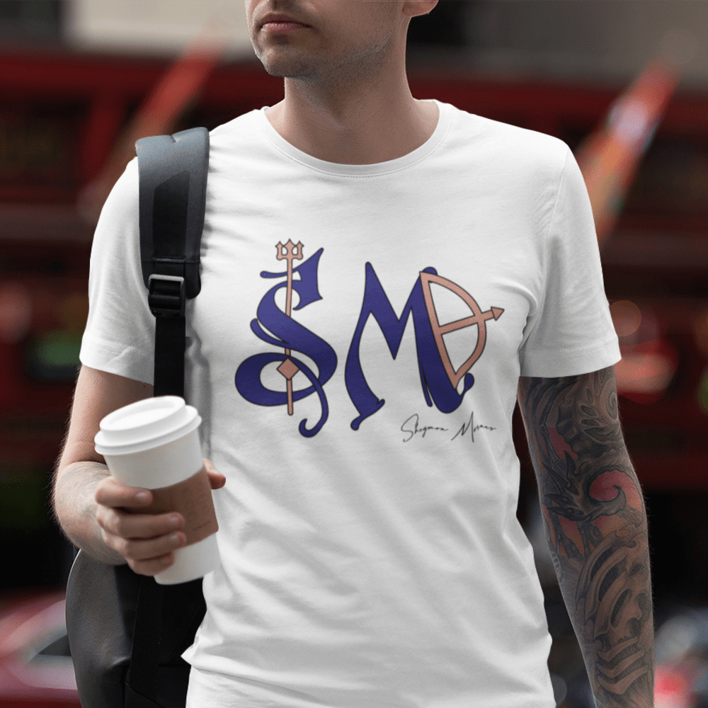  Sheymon Moraes Triton Men's T-Shirt, Blue Logo