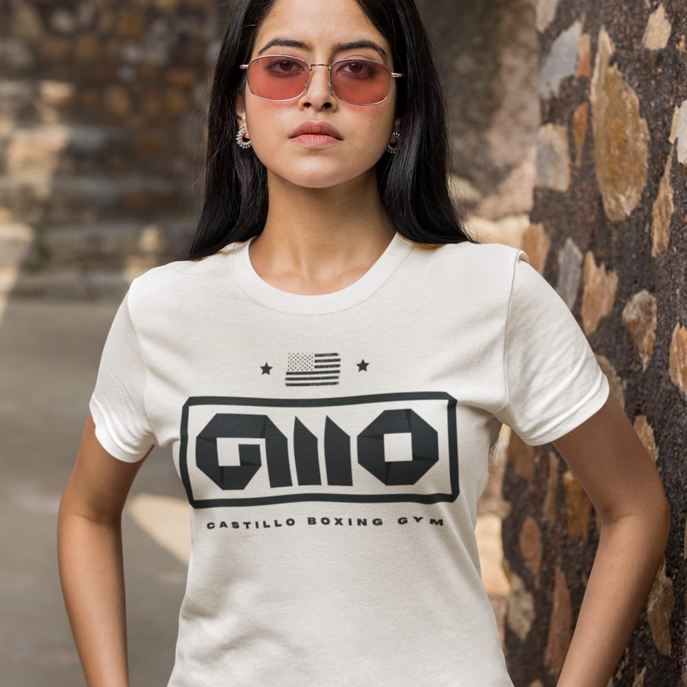 GMO Castillo Boxing Gym Women's T-Shirt, Black Logo