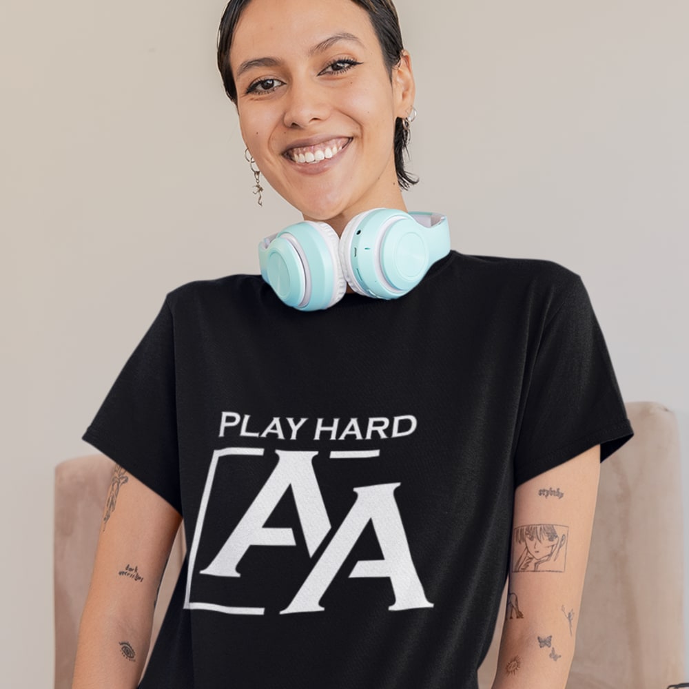 Play Hard by Alfred Anderson Women's T-Shirt, White Logo