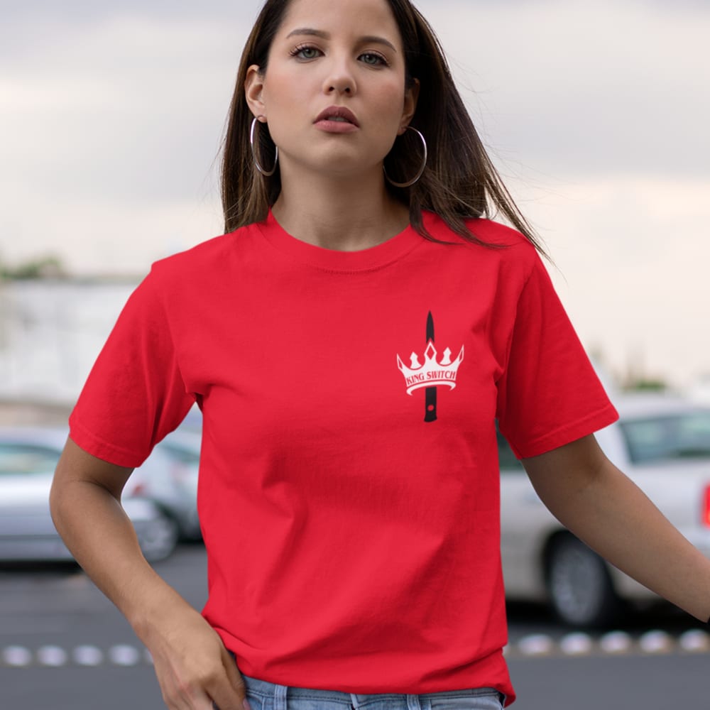 Jay White "King Switch" by MAWI, Women's Tee, Red