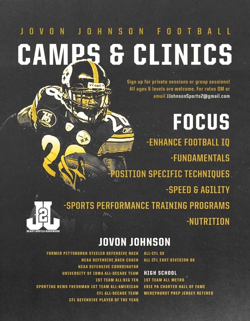 Jovon Johnson Football Camps & Clinics for DBs and LBs