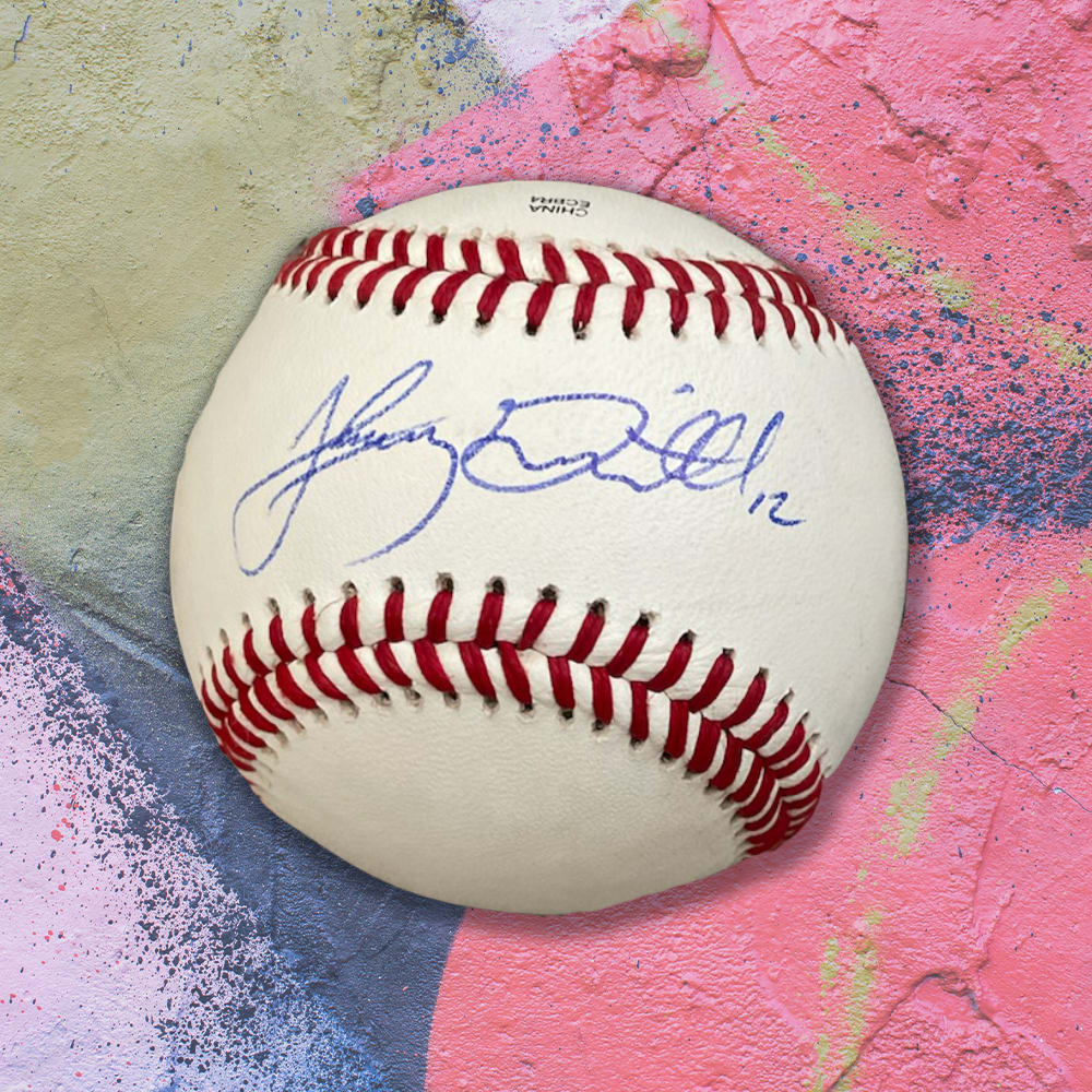 MLB Game Ball, Signed by Johnny Giavotella