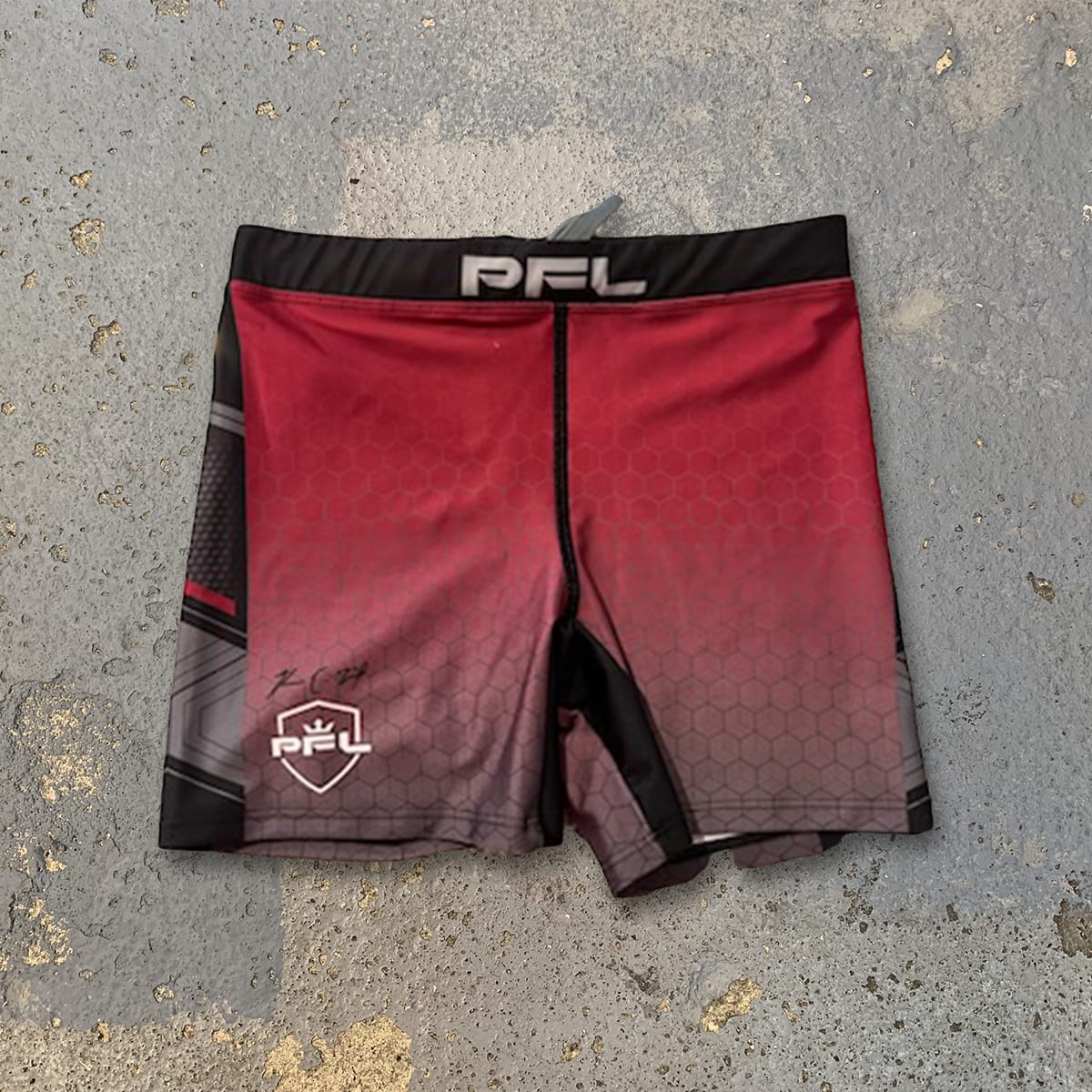 PFL Shorts Red AUTOGRAPHED & Worn by Kaytlin Neil