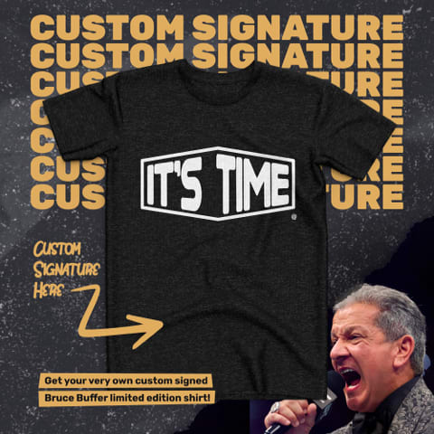 Limited Edition Bruce Buffer Custom Signed T-Shirt