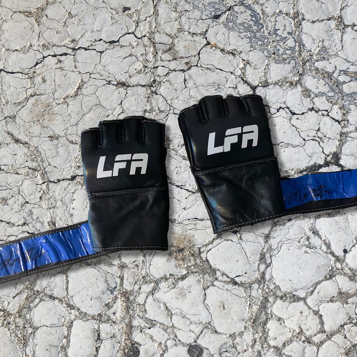 Exclusive LFA Gloves, Fight Worn & Signed by Jalin "The Gentleman" Fuller