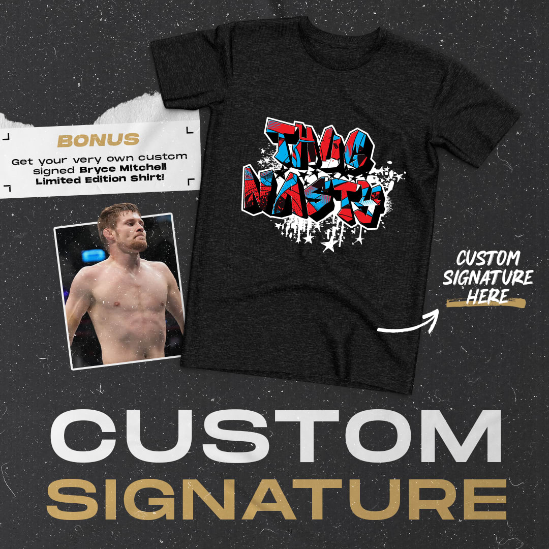  Custom Signed "Limited Edition Flag" by Thug Nasty Bryce Mitchell Men's T-Shirt