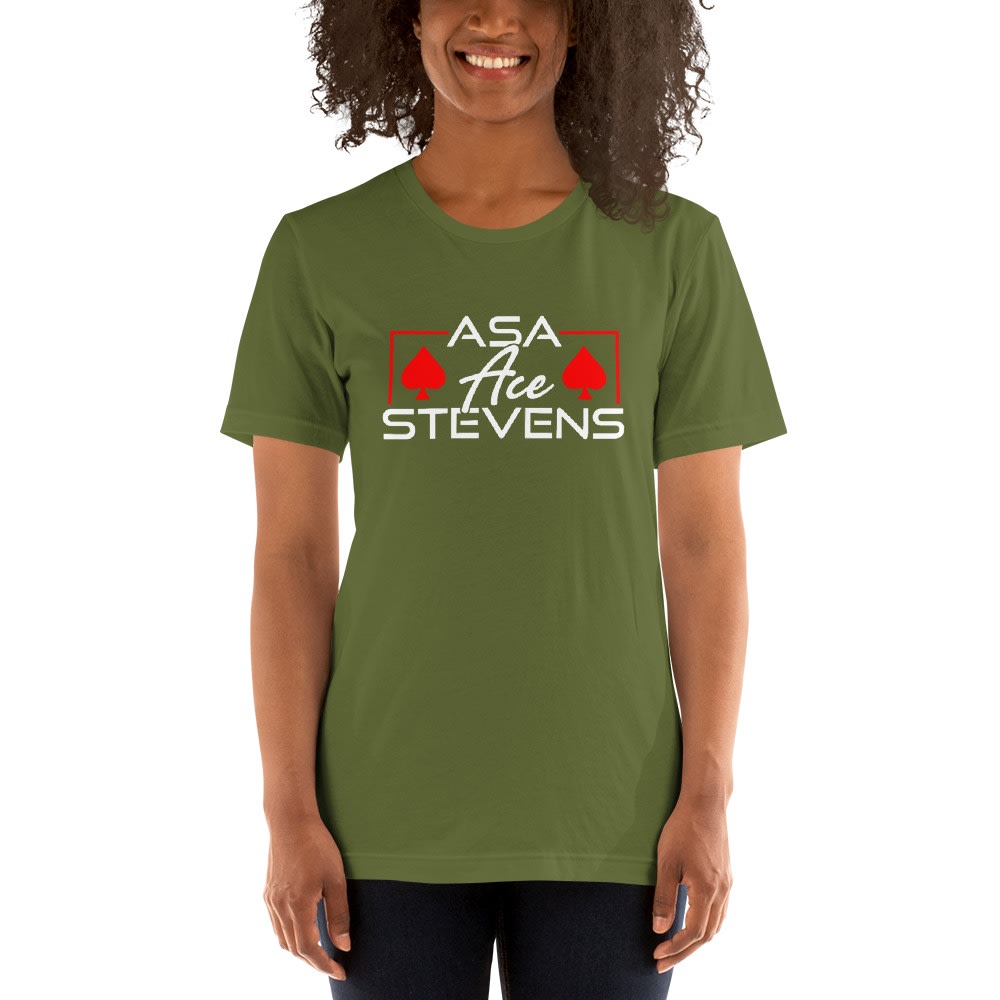 Asa "Ace" Stevens, Women’s T-Shirt, White Logo