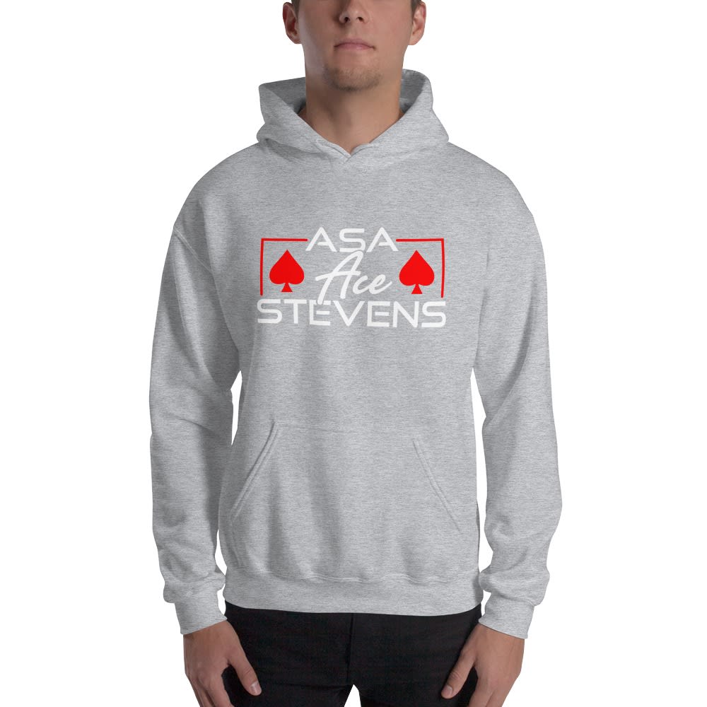 Asa "Ace" Stevens, Men's Hoodie, White Logo