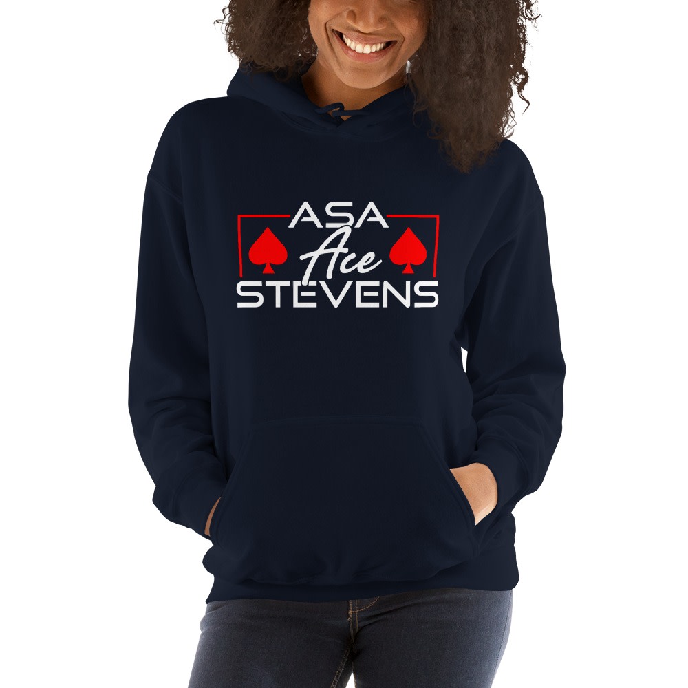 Asa "Ace" Stevens, Women’s Hoodie, White Logo