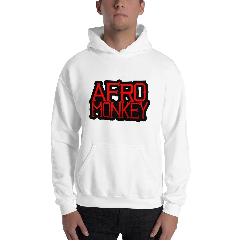 Afro Monkey by Andre Ewell, Hoodie, Red Logo