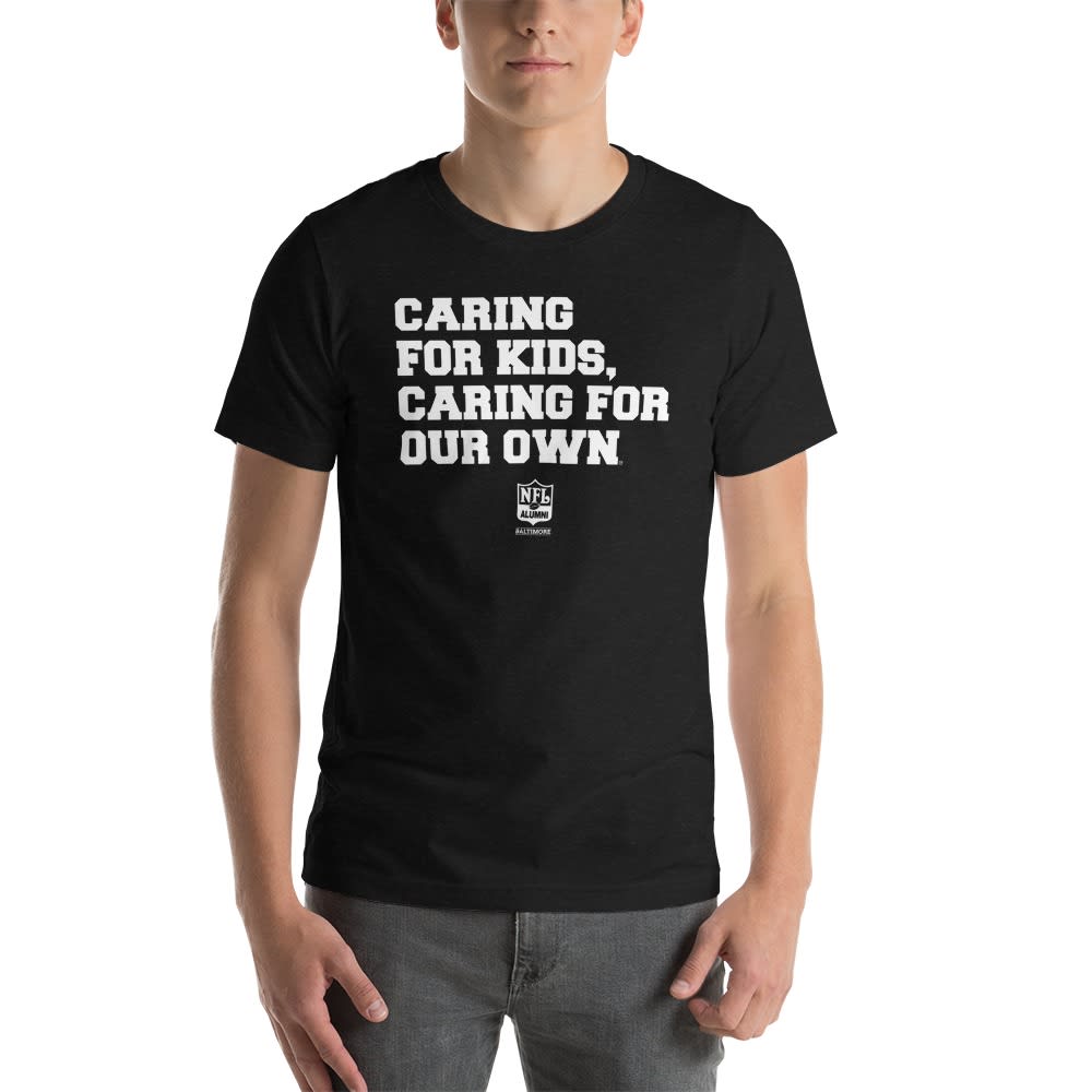 "Caring for Kids, Caring for our Own" NFL Alumni Baltimore, Men's T-Shirt, Light Logo