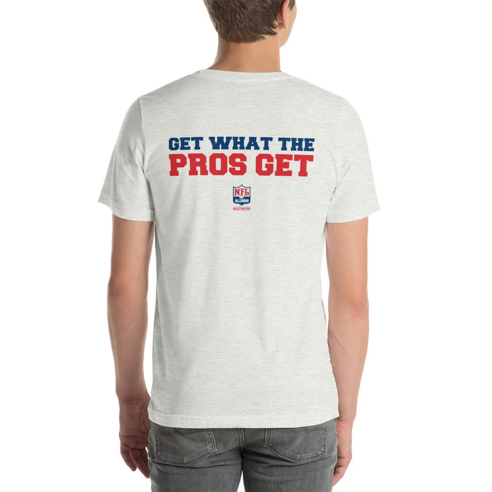 "Get what the Pros get" NFL ALumni Baltimore, Back Design, Men's T-Shirt