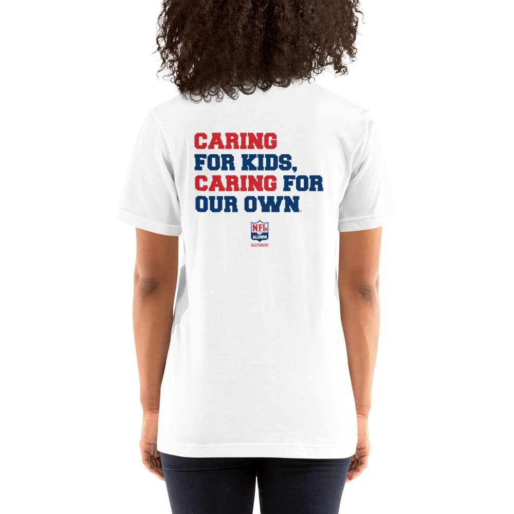 "Caring for Kids, Caring for our Own" NFL Alumni Baltimore, Back Design, Women's T-Shirt