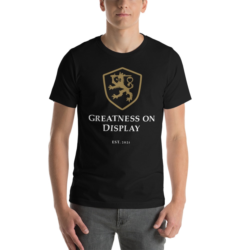 Greatness on Display Men's T-Shirt, Gold Logo