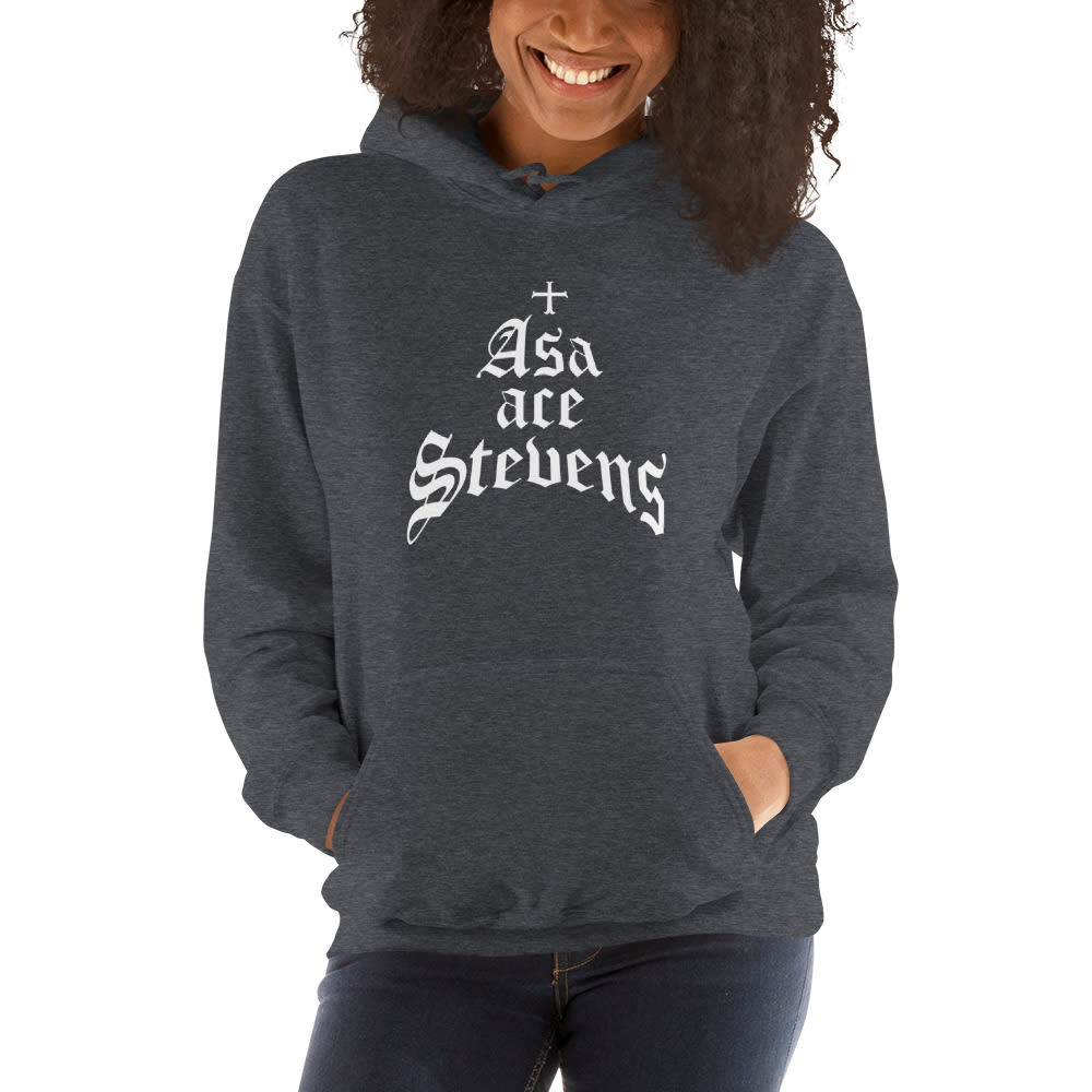 Asa Stevens Women's Hoodie, White Logo