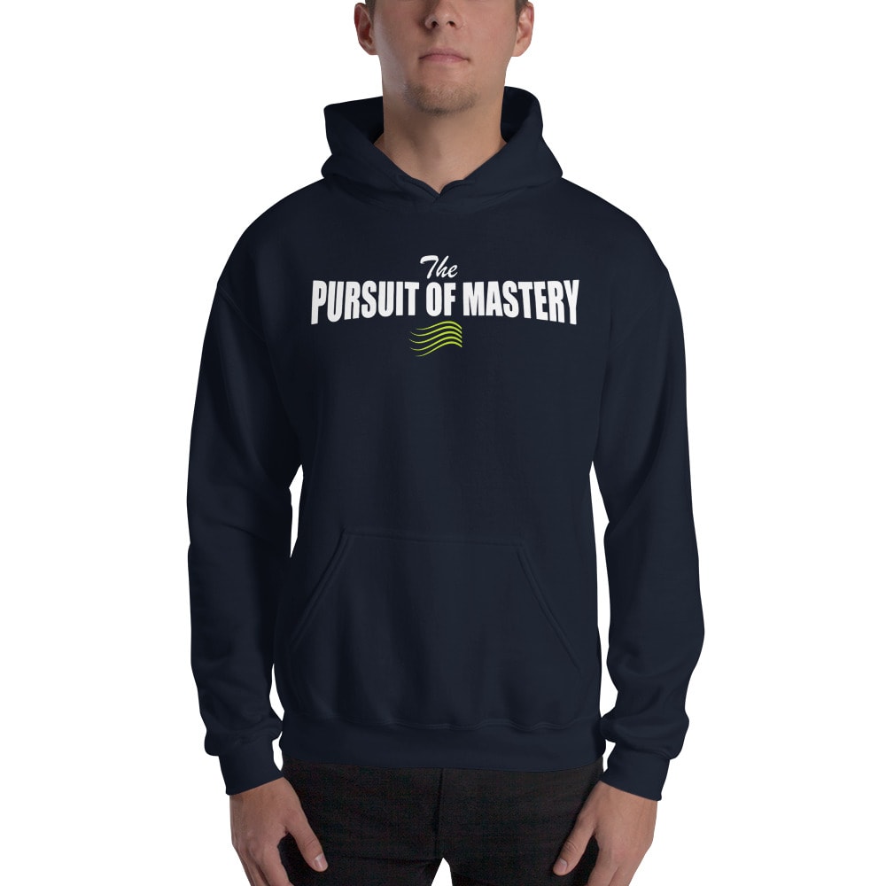 The Pursuit of Mastery by Peggy Maerz Hoodie, White Logo Logo