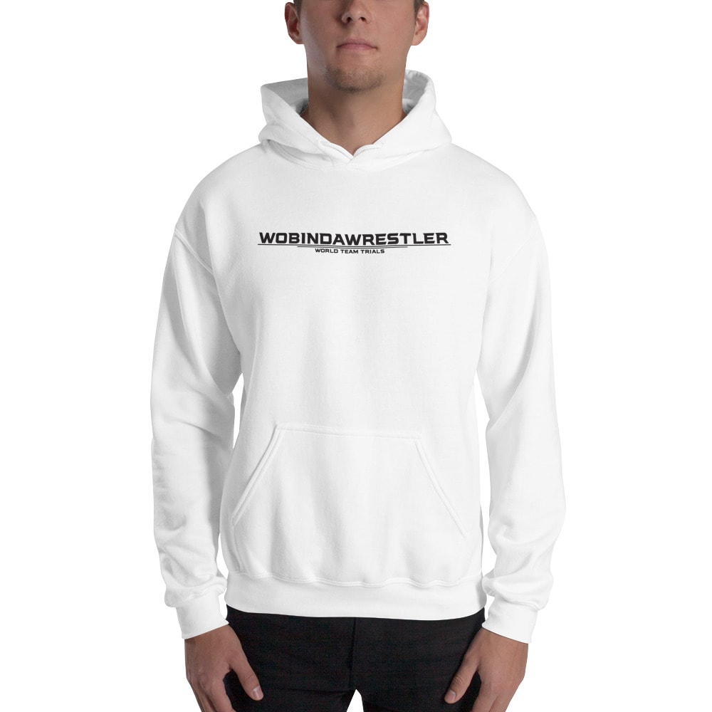  Wobindawrestler by Antonio Washington Men's Hoodie, Black Logo