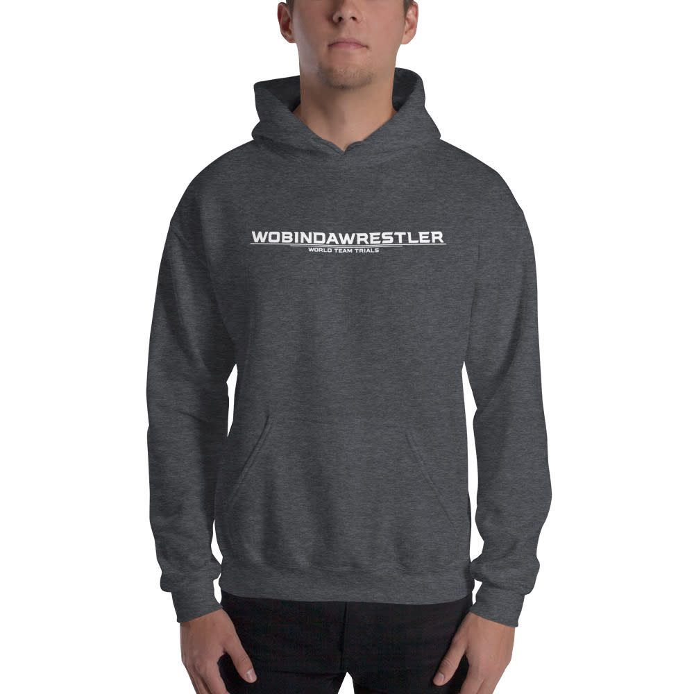 Wobindawrestler by Antonio Washington Hoodie, White Logo