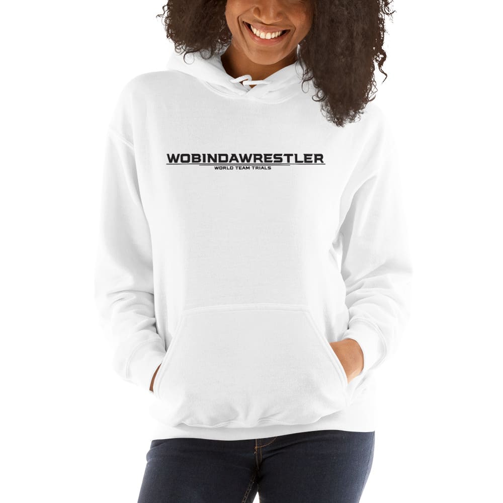 Wobindawrestler by Antonio Washington Women's Hoodie, Black Logo