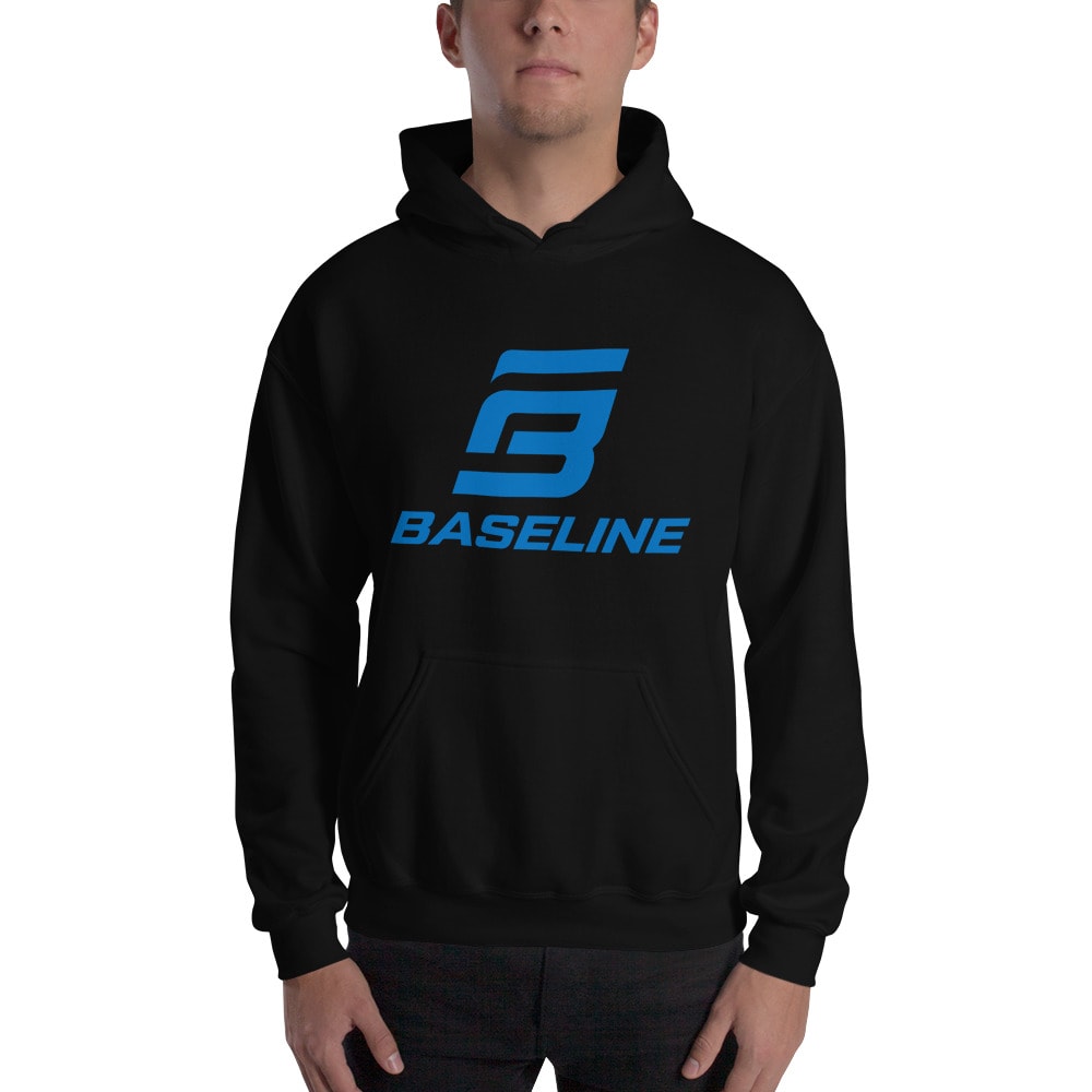 Baseline Sports V#2 Men's Hoodie, Blue Logo