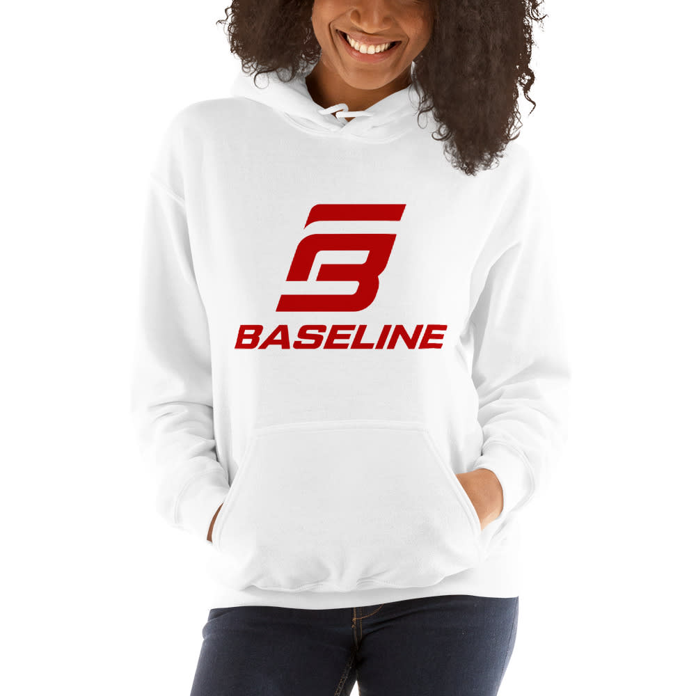  Baseline Sports V#2 Women's Hoodie, Red Logo