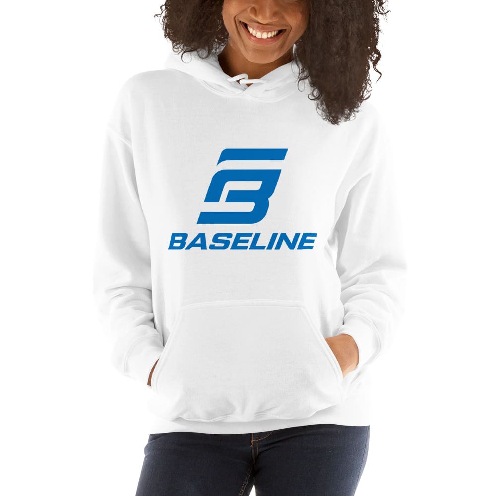 Baseline Sports V#2 Women's Hoodie, Blue Logo