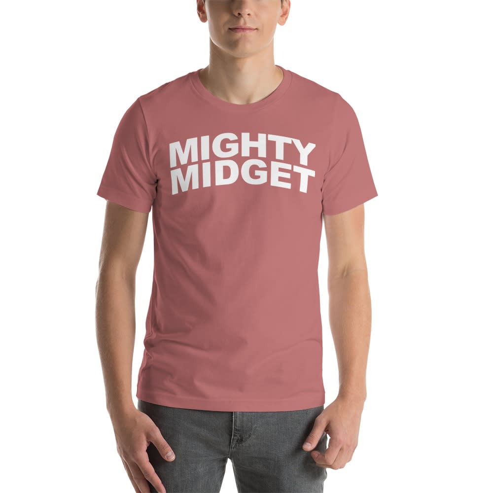 Mighty Midget by Tramaine Williams Men's T-shirt, White Logo