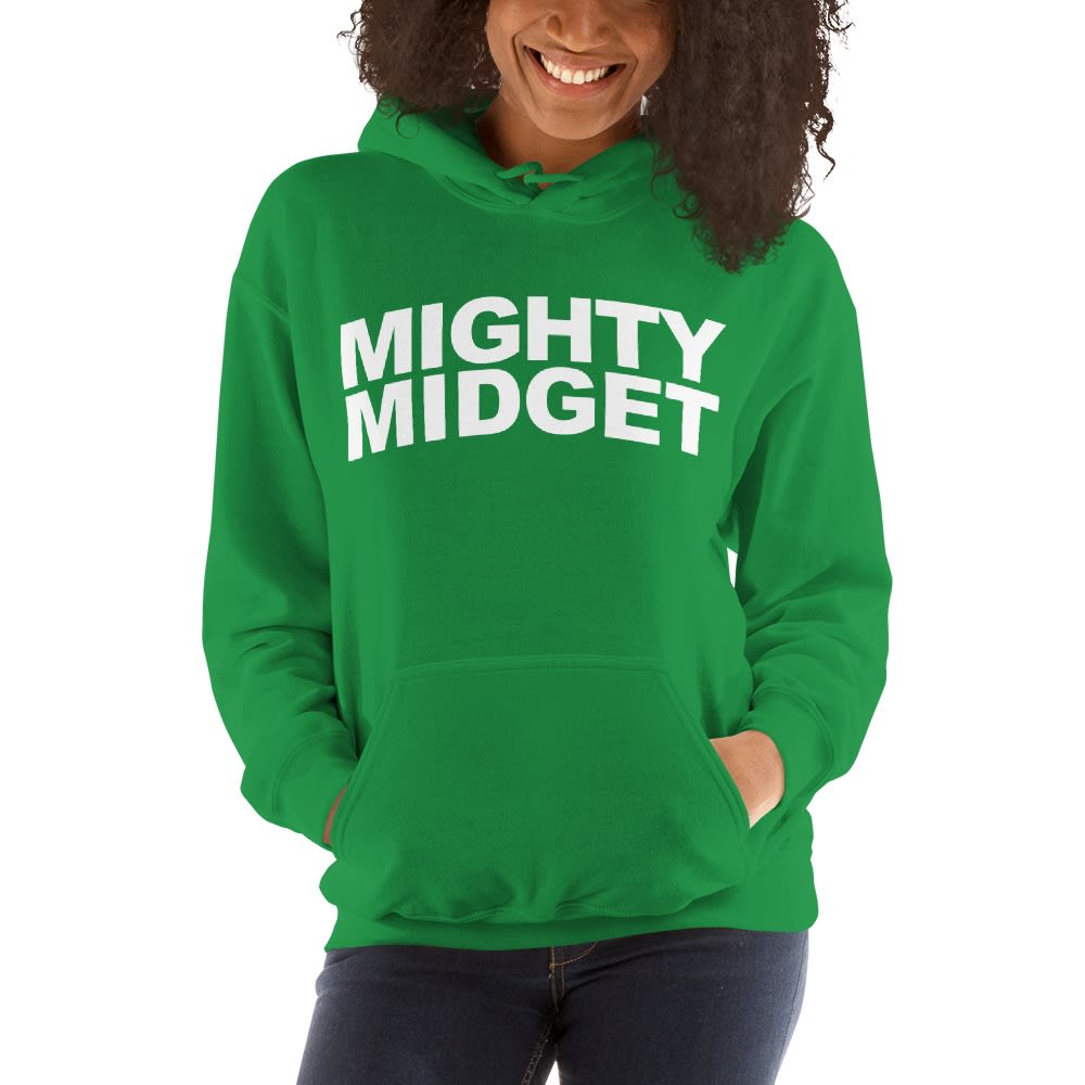 Mighty Midget by Tramaine Williams Women's Hoodie, White Logo