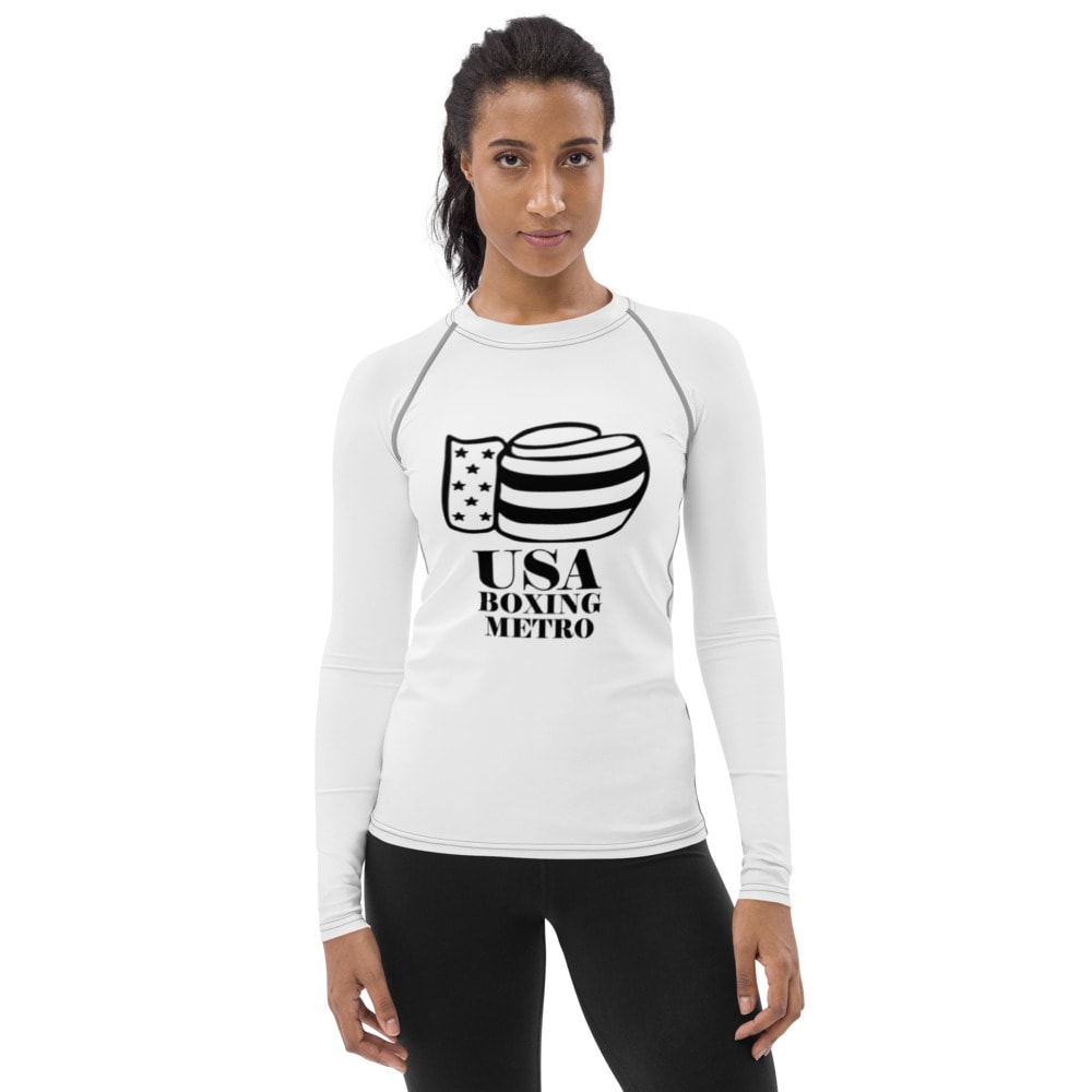 USA Boxing Metro Women's Compression Fit, All Black Logo