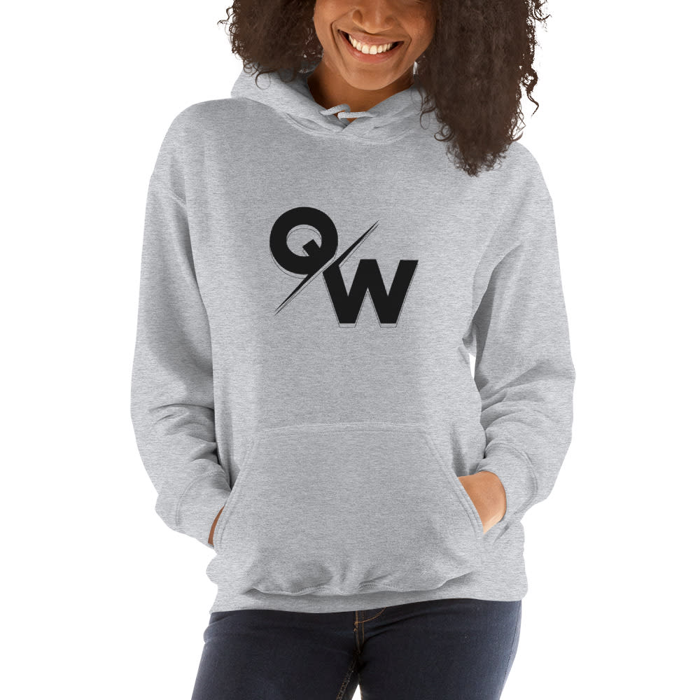 "QW" by Quincey Williams Women's Hoodie, Black Logo