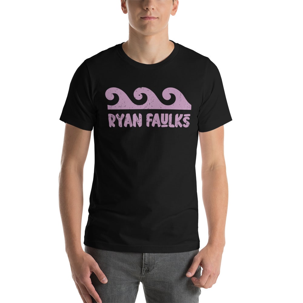 "Curl Clothing Wave" by Ryan Faulks Shirt, Dark Pink Logo