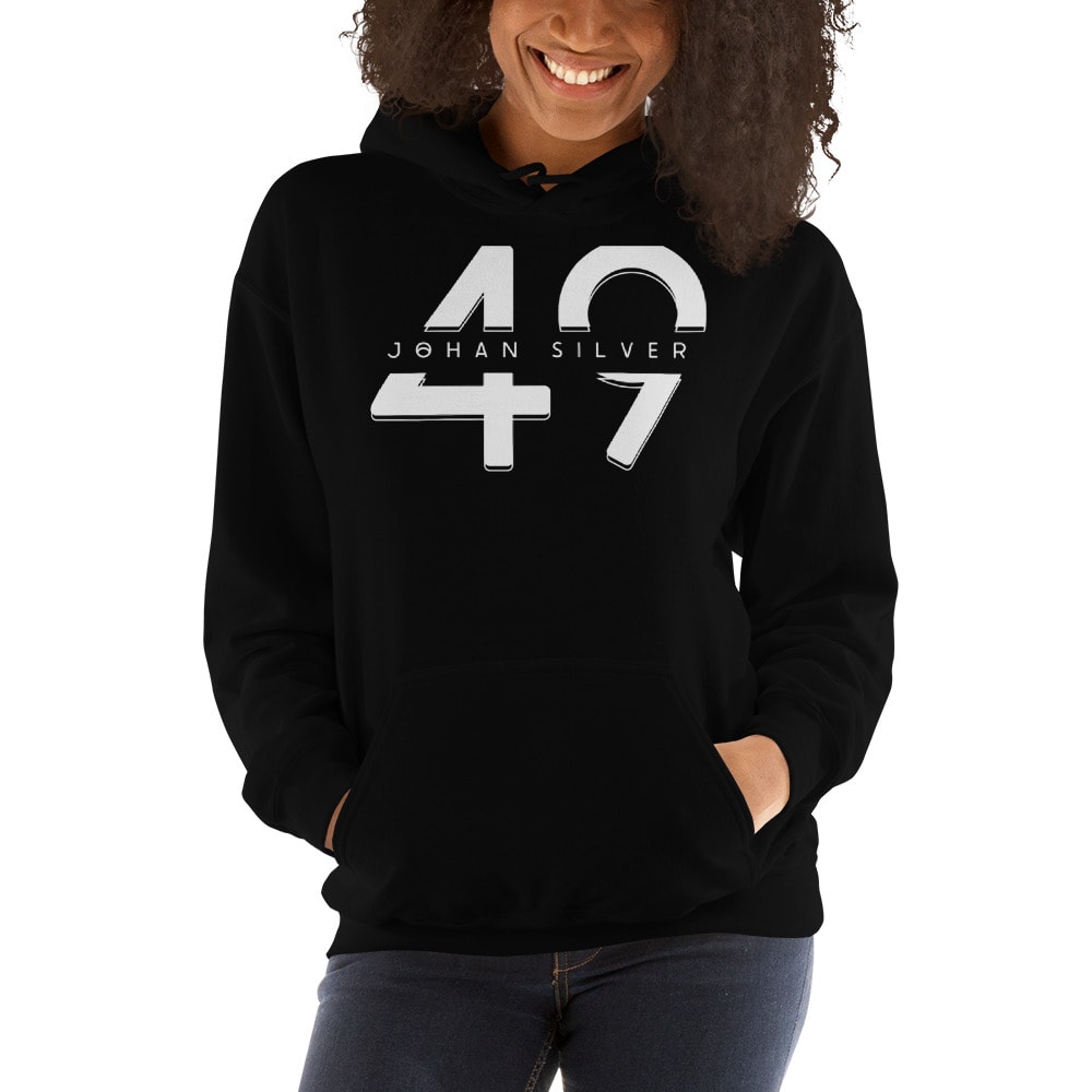 "49" by Johan Silver Women's Hoodie, Light Logo
