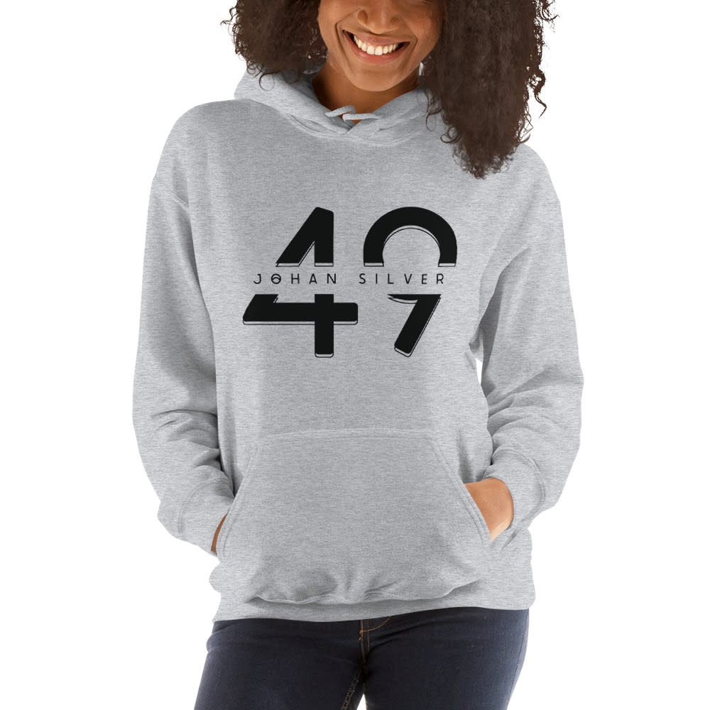 "49" by Johan Silver Women's Hoodie, Dark Logo