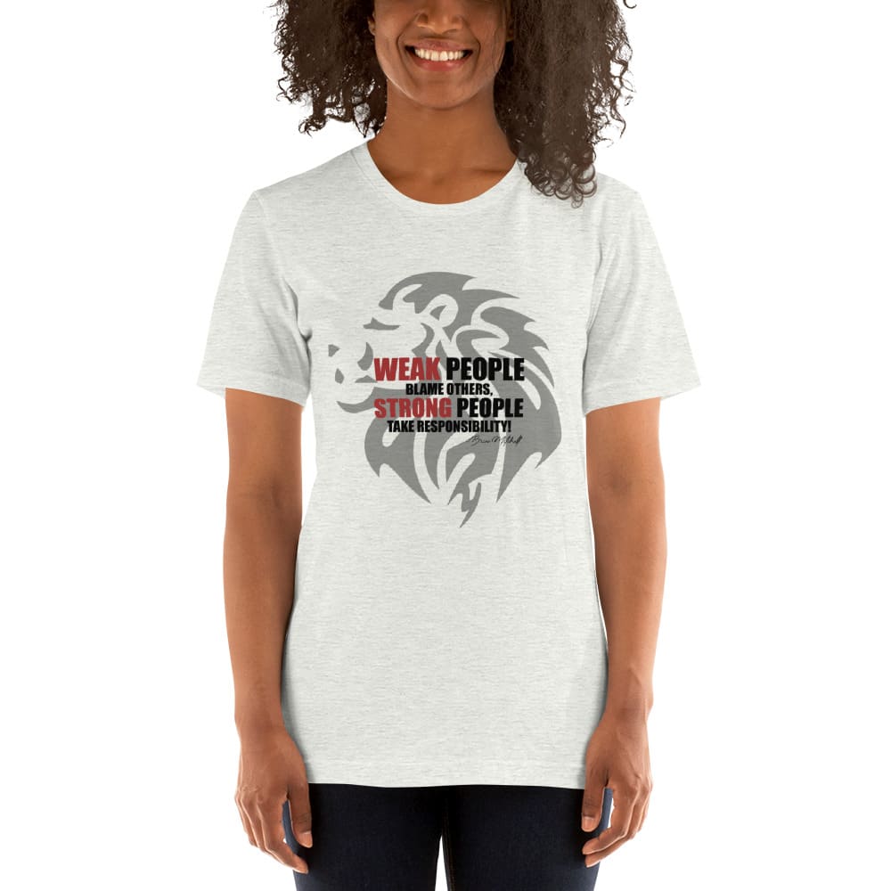 WEAK and STRONG II by Brian Mitchell Women's Tee, Black Logo